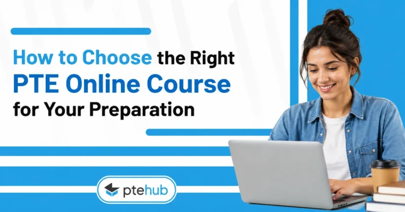 Student choosing a PTE online course based on study goals and preparation needs