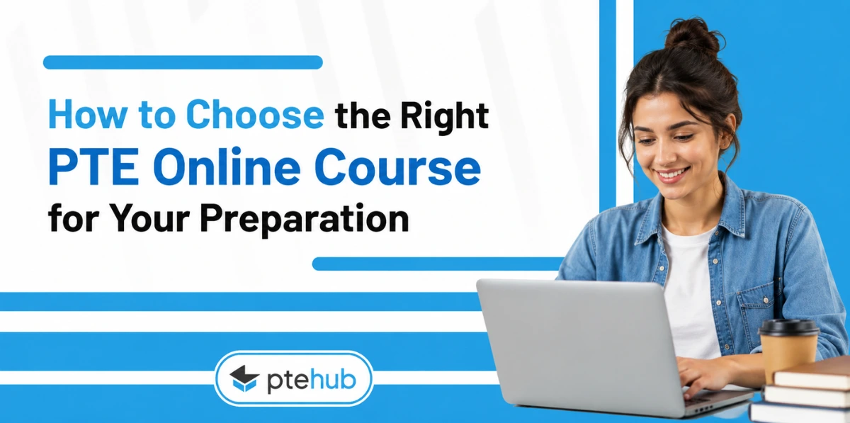 Student choosing a PTE online course based on study goals and preparation needs
